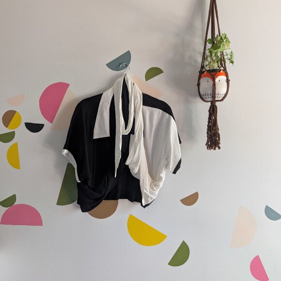 Colour Block Wrap Top - Picture 2 of 6